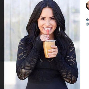 Fabletics Demi Lovato Philomena Mesh LS Top NWT